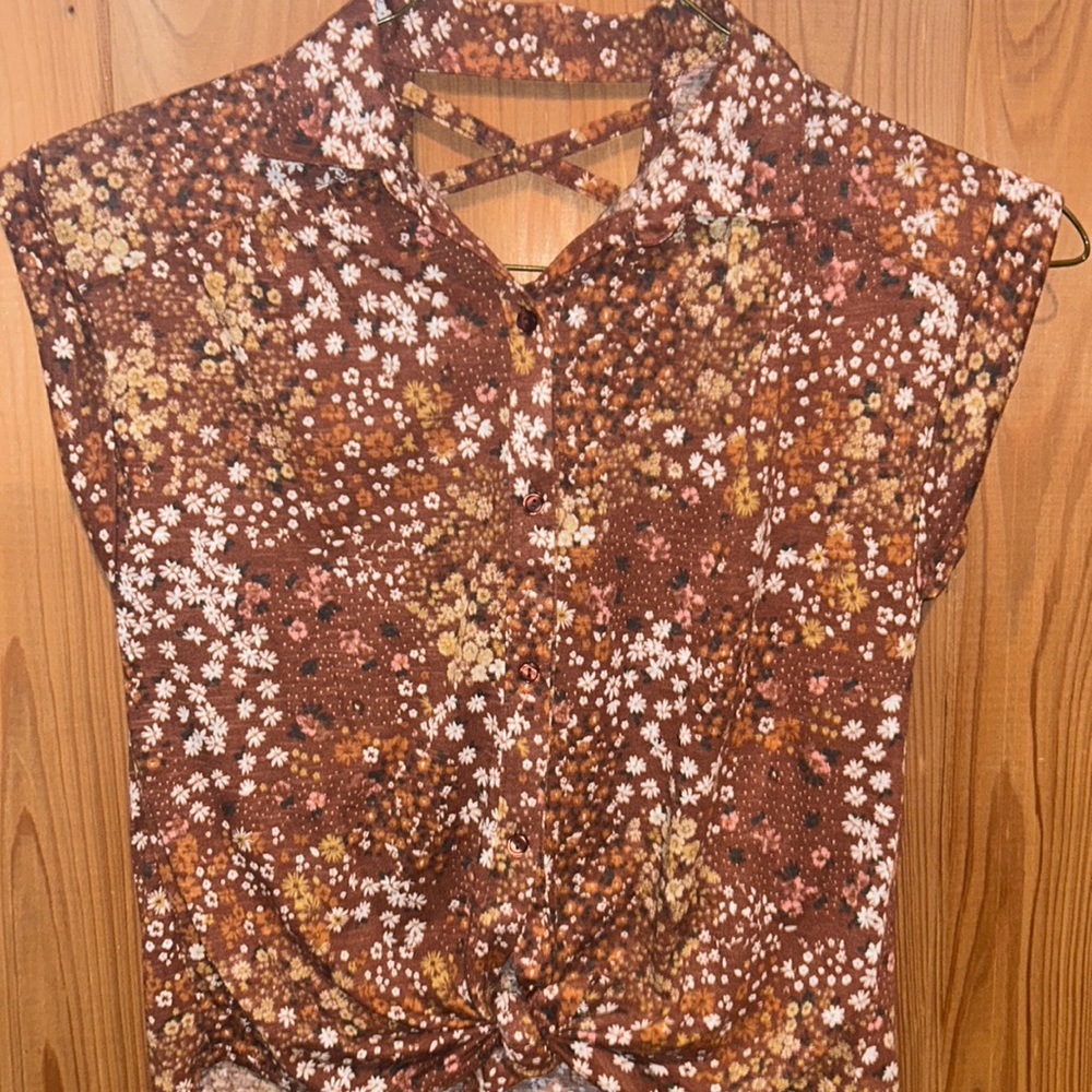 Button Down Floral Top